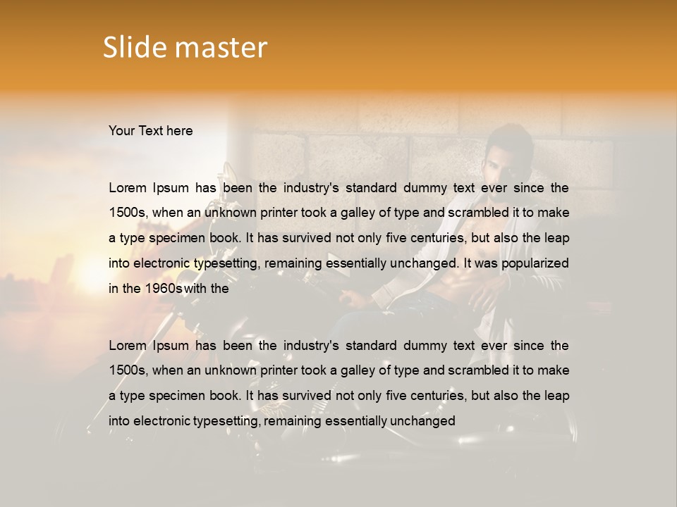 Guy Sun Body PowerPoint Template