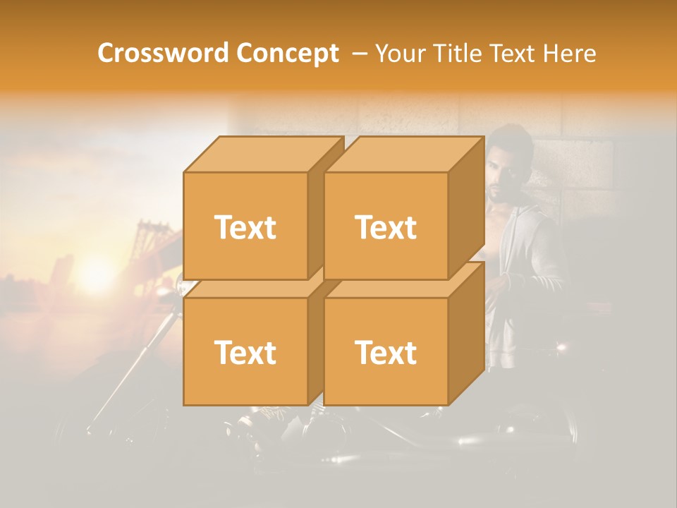 Guy Sun Body PowerPoint Template
