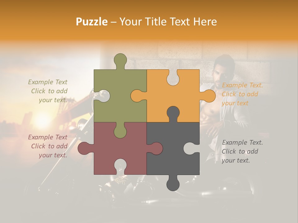 Guy Sun Body PowerPoint Template