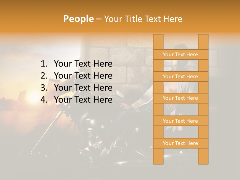 Guy Sun Body PowerPoint Template