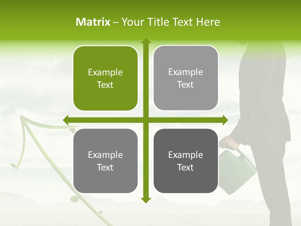 Green Graph Tree PowerPoint Template