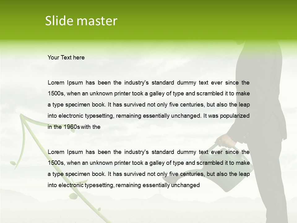 Green Graph Tree PowerPoint Template