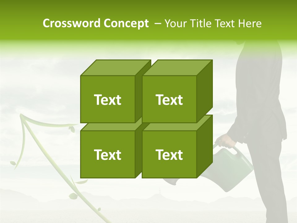 Green Graph Tree PowerPoint Template