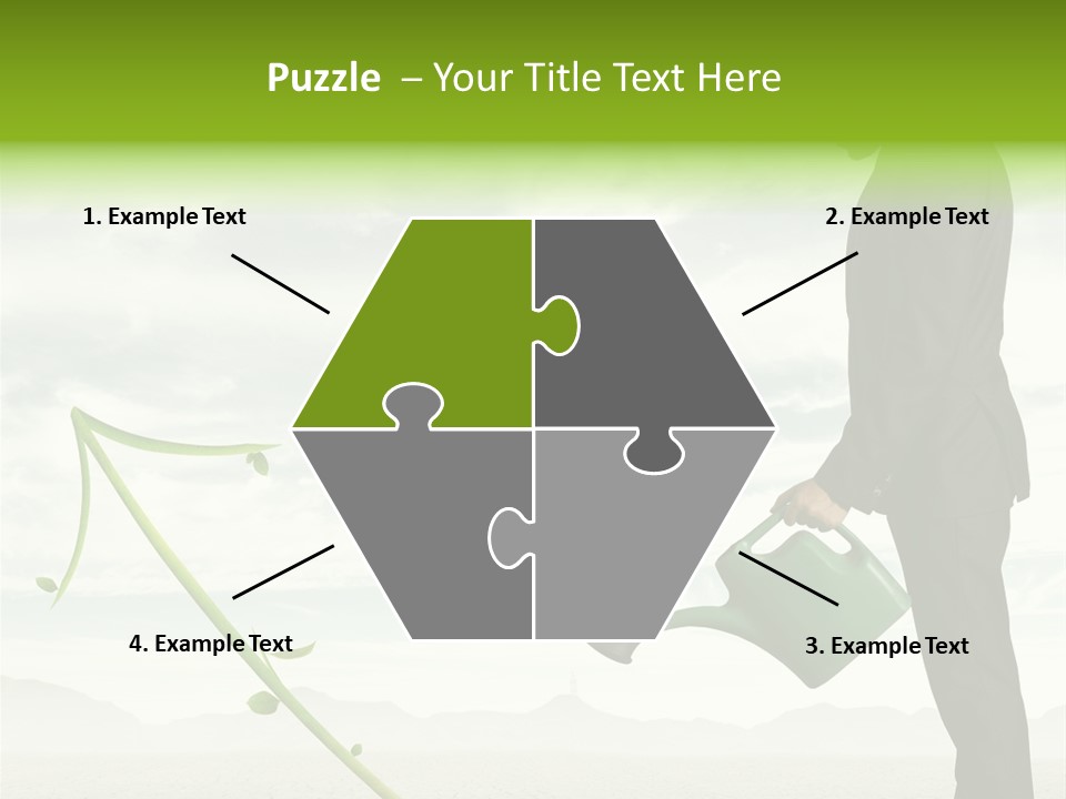 Green Graph Tree PowerPoint Template