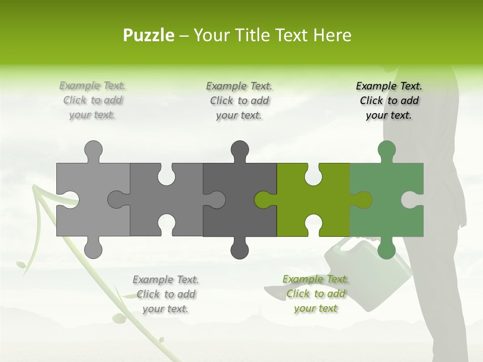 Green Graph Tree PowerPoint Template