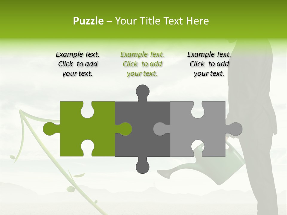 Green Graph Tree PowerPoint Template