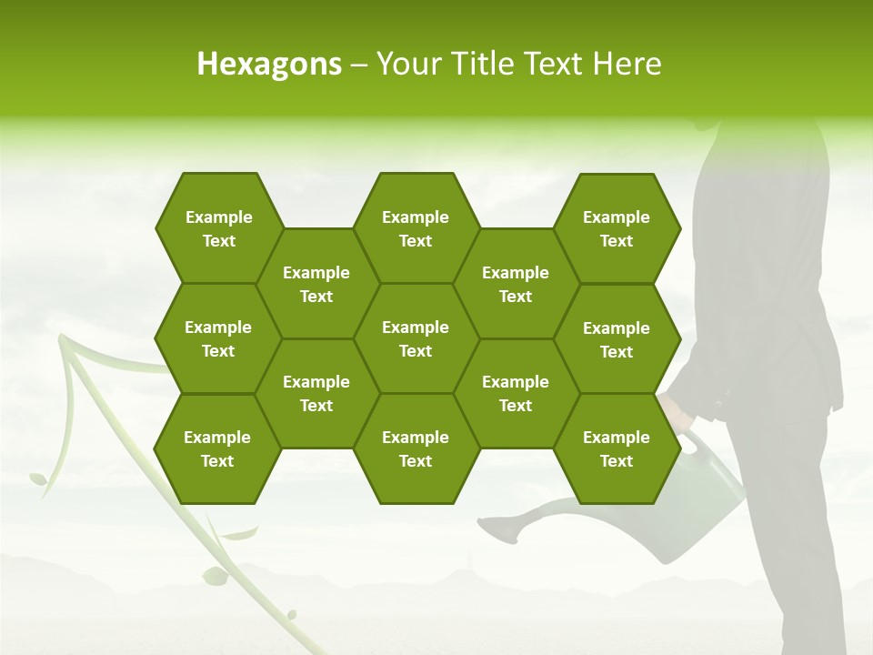 Green Graph Tree PowerPoint Template