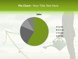 Green Graph Tree PowerPoint Template