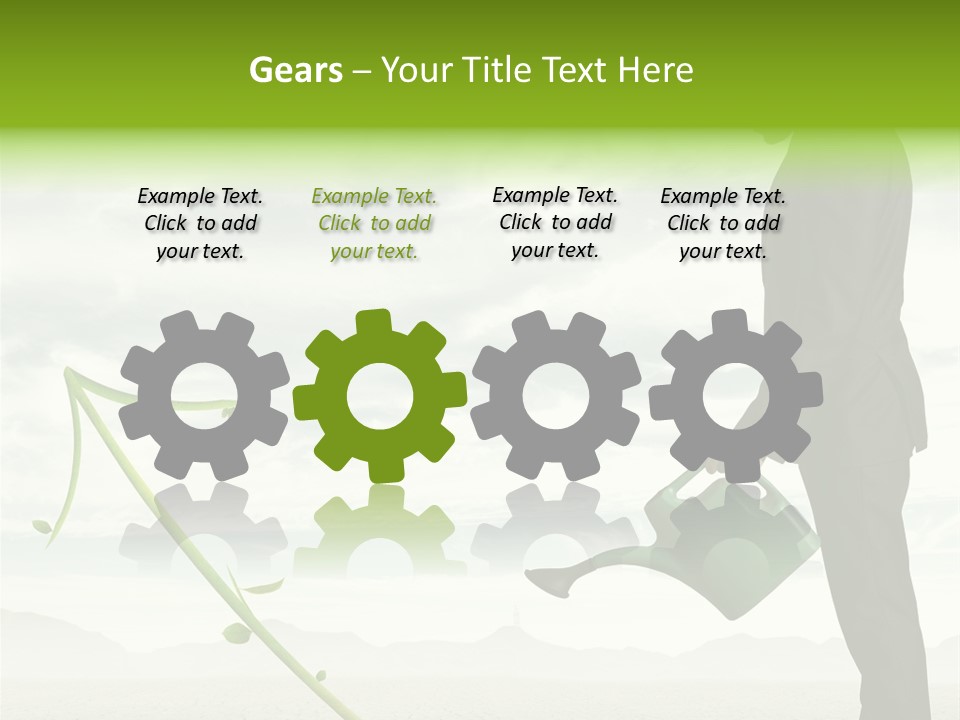 Green Graph Tree PowerPoint Template