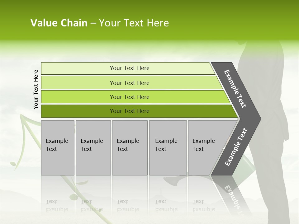 Green Graph Tree PowerPoint Template