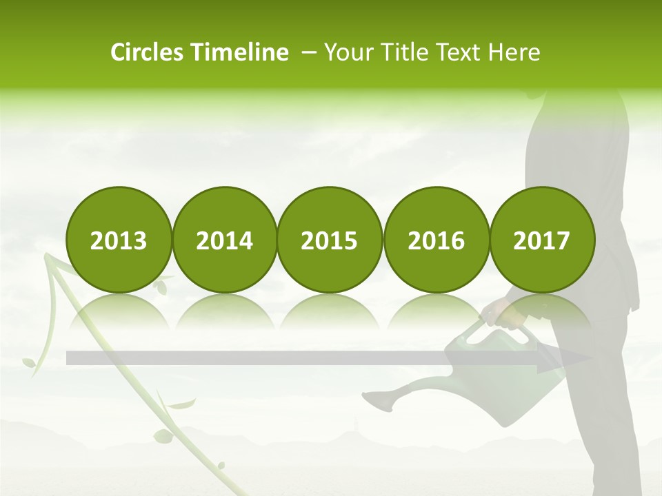 Green Graph Tree PowerPoint Template