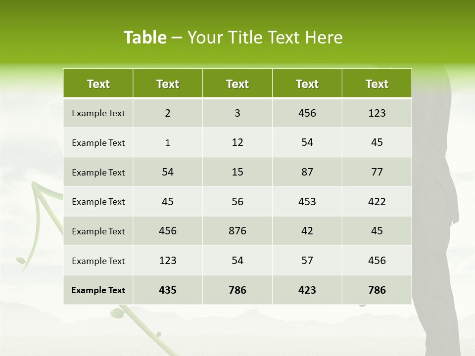 Green Graph Tree PowerPoint Template