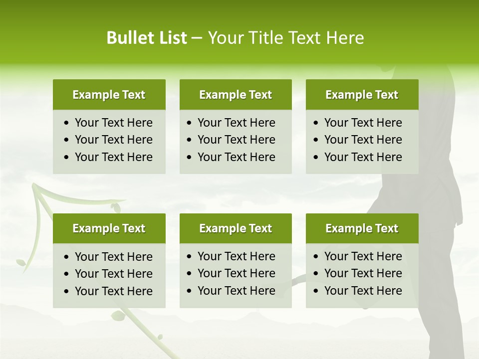 Green Graph Tree PowerPoint Template