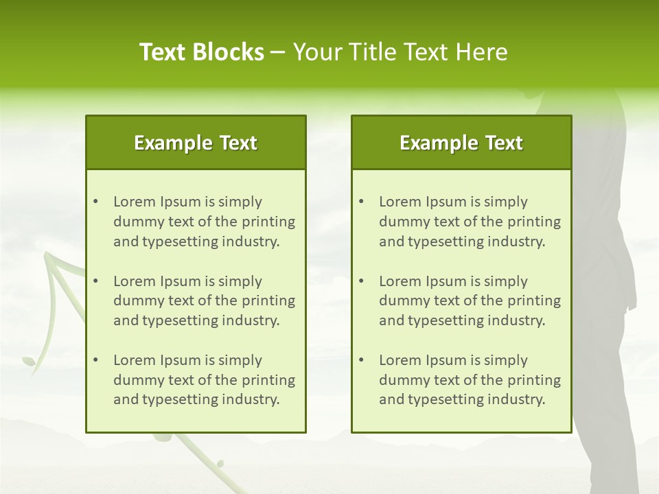 Green Graph Tree PowerPoint Template