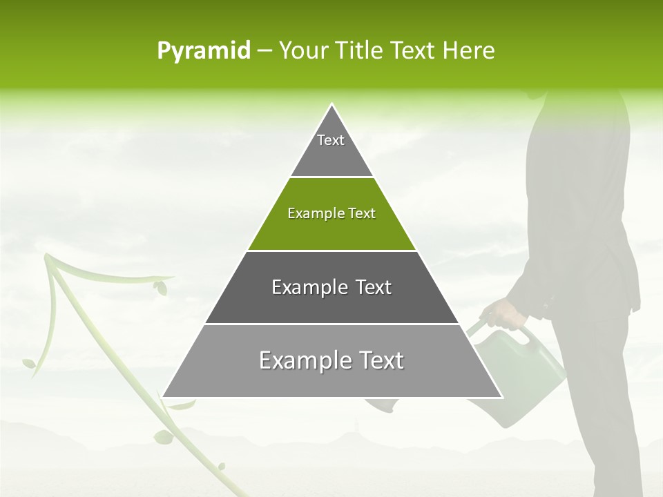 Green Graph Tree PowerPoint Template