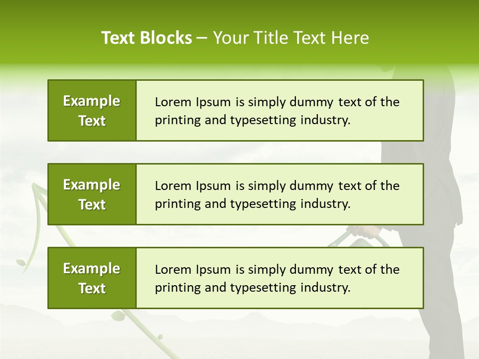 Green Graph Tree PowerPoint Template