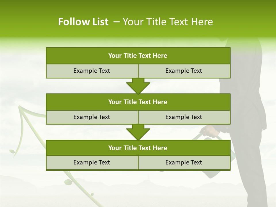 Green Graph Tree PowerPoint Template