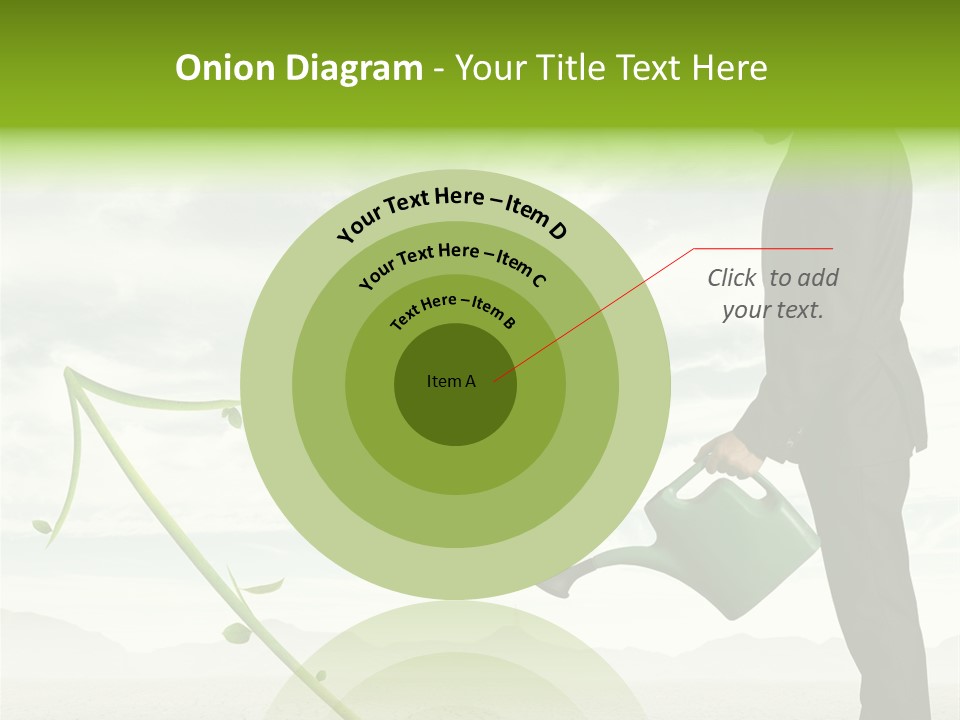 Green Graph Tree PowerPoint Template