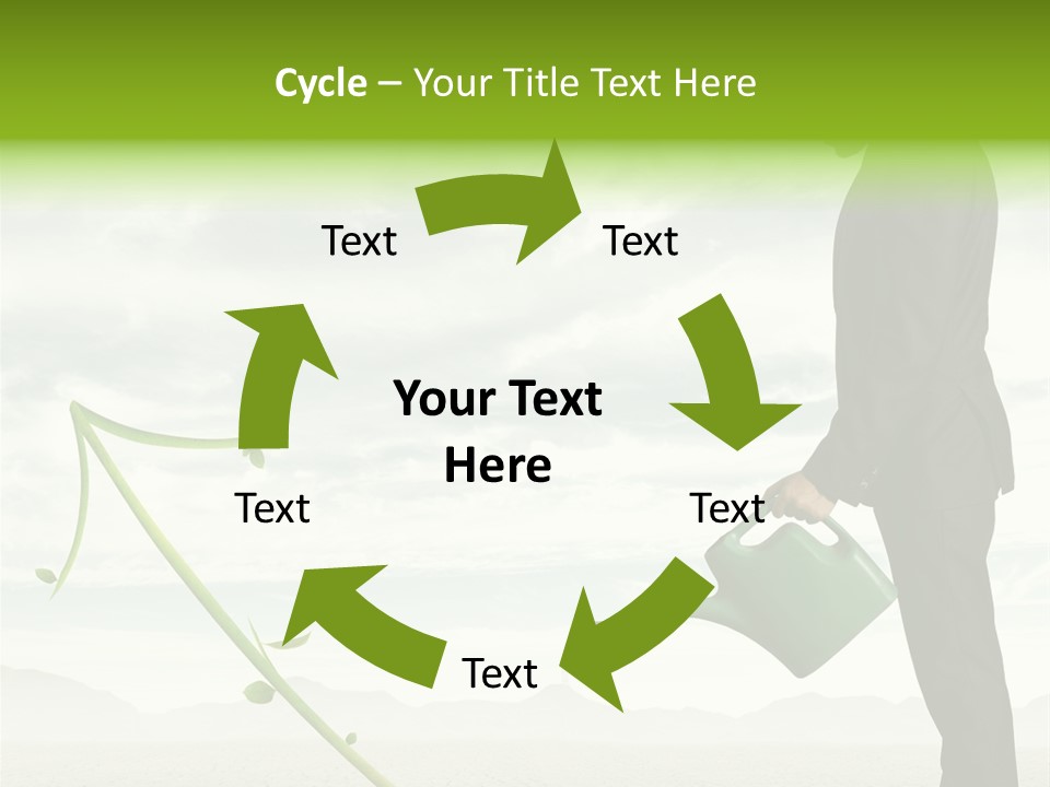 Green Graph Tree PowerPoint Template