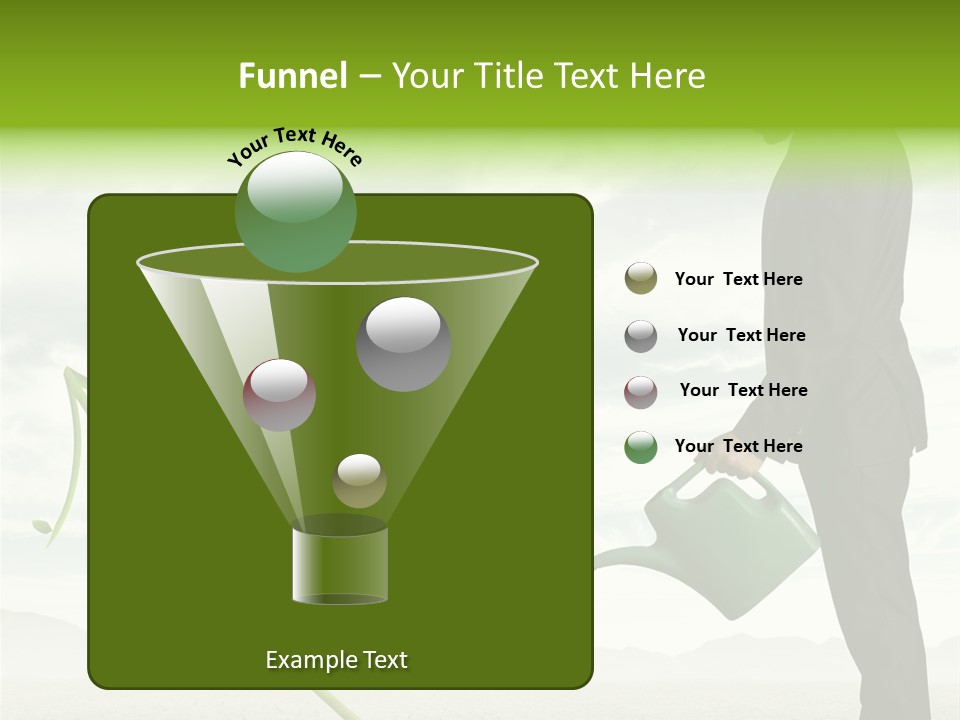 Green Graph Tree PowerPoint Template