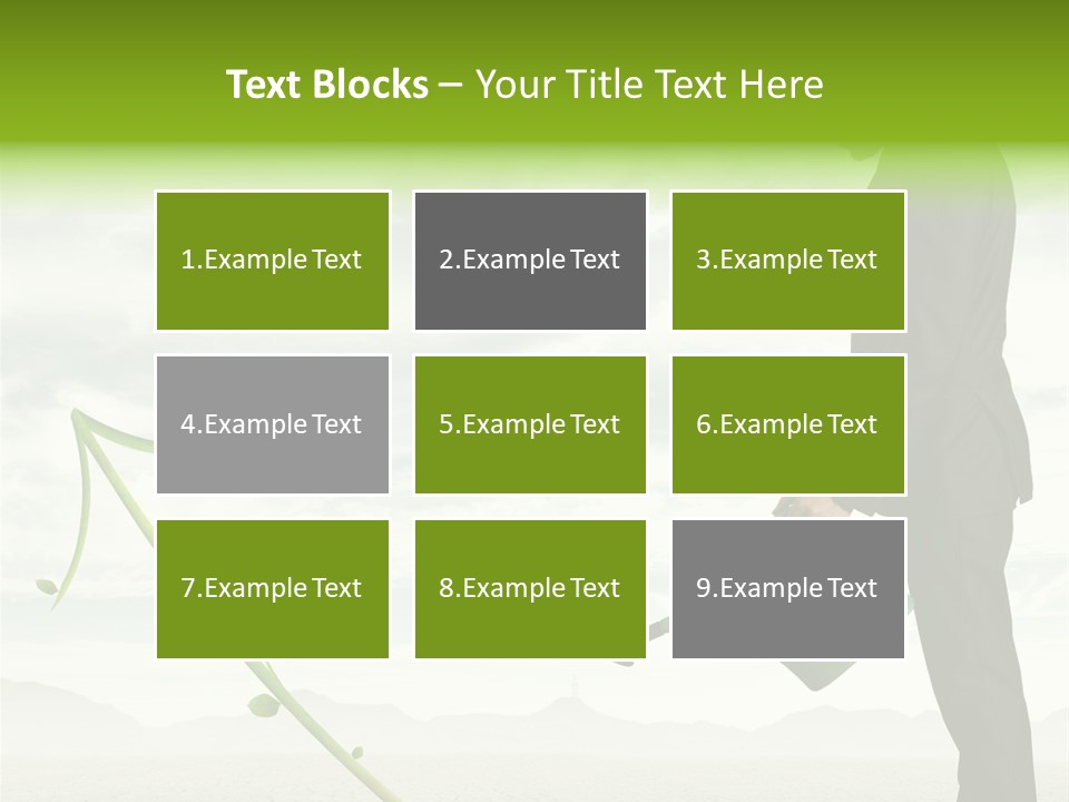 Green Graph Tree PowerPoint Template