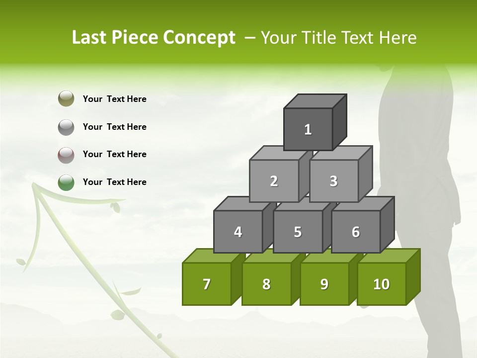 Green Graph Tree PowerPoint Template