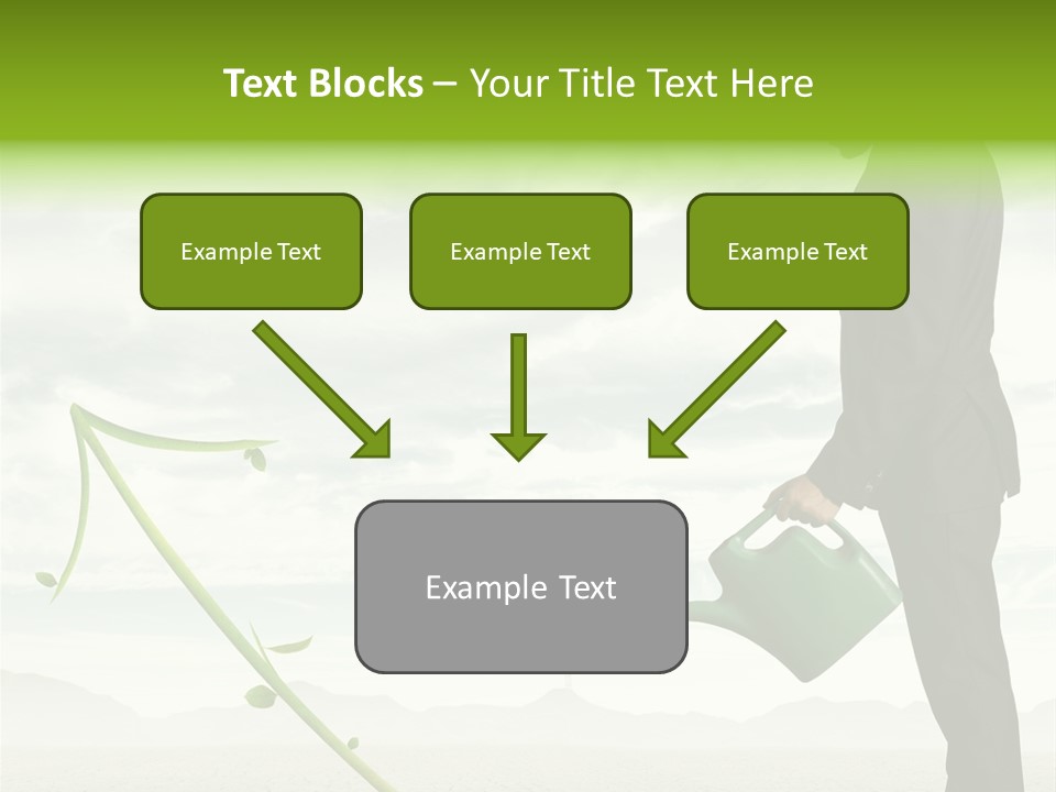 Green Graph Tree PowerPoint Template