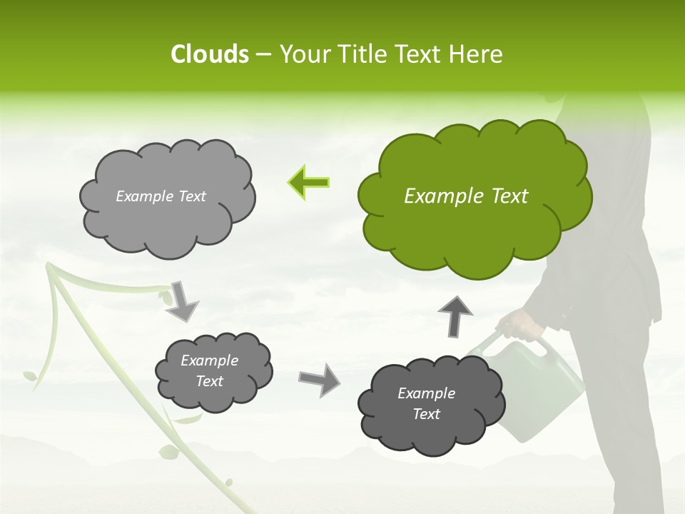 Green Graph Tree PowerPoint Template