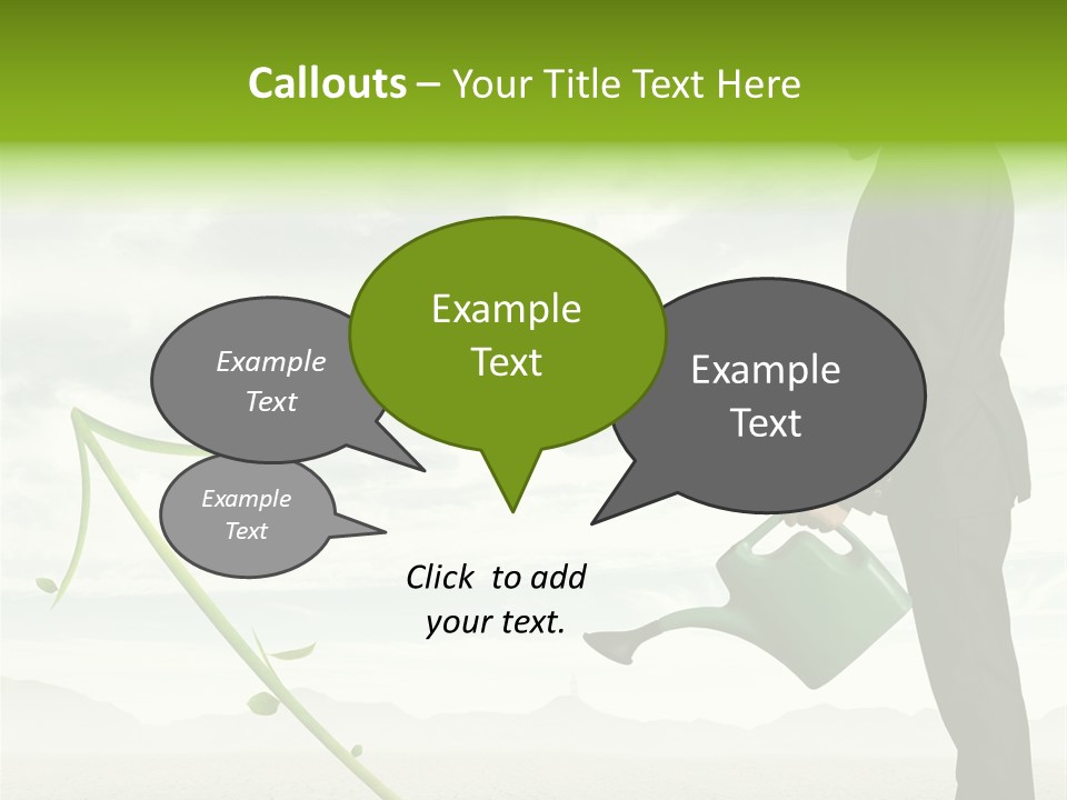 Green Graph Tree PowerPoint Template