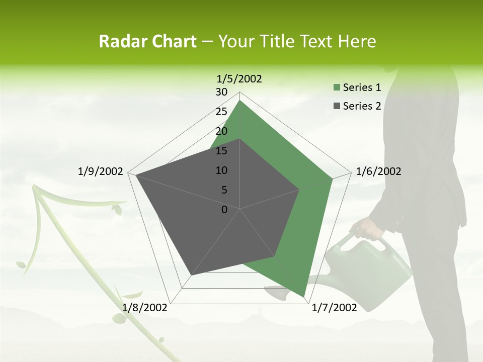 Green Graph Tree PowerPoint Template