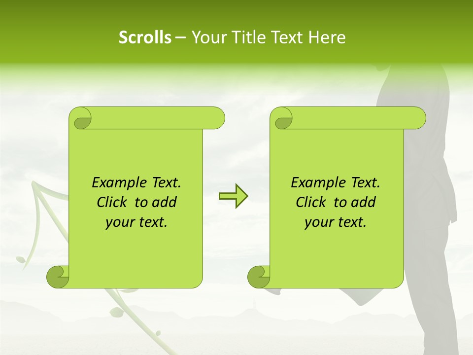 Green Graph Tree PowerPoint Template