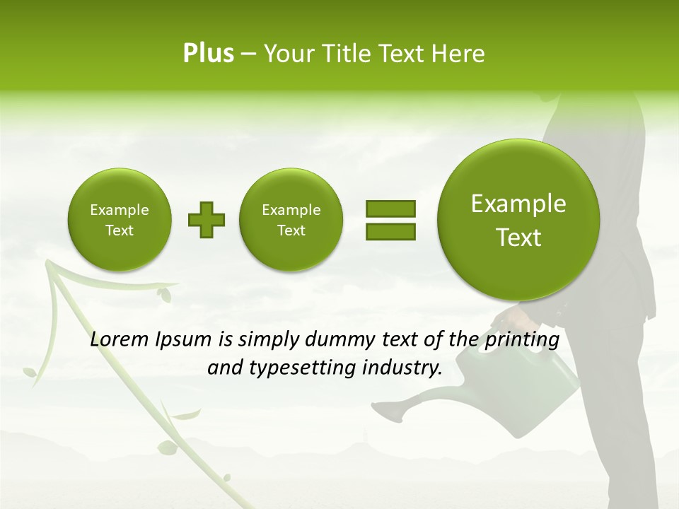 Green Graph Tree PowerPoint Template