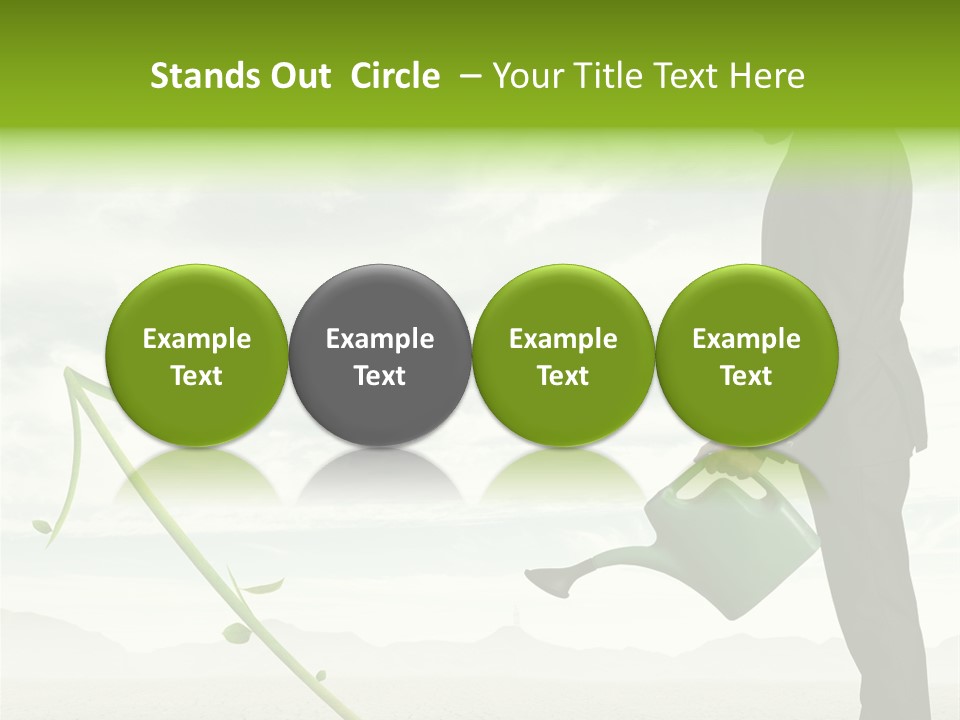 Green Graph Tree PowerPoint Template