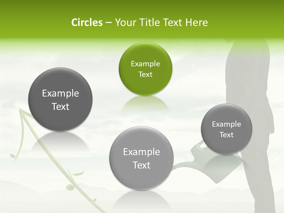 Green Graph Tree PowerPoint Template