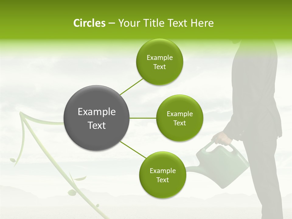 Green Graph Tree PowerPoint Template