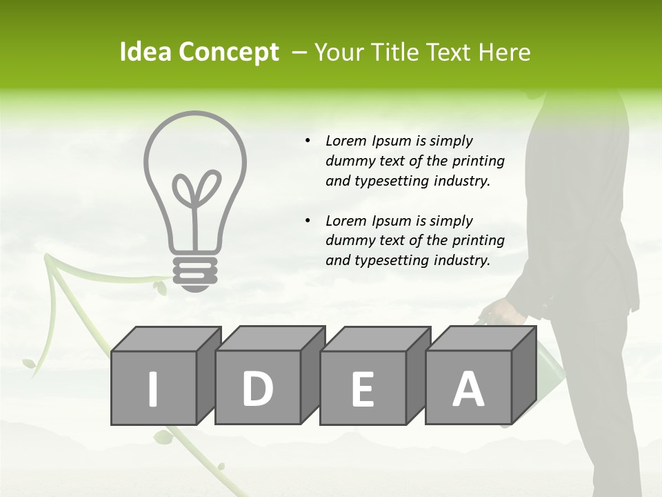 Green Graph Tree PowerPoint Template
