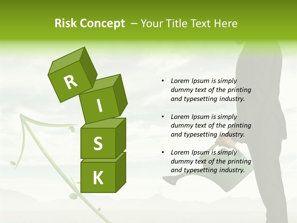 Green Graph Tree PowerPoint Template
