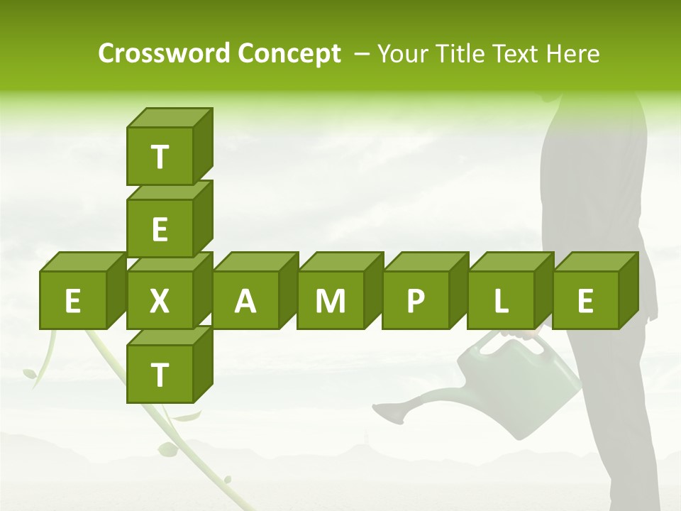 Green Graph Tree PowerPoint Template