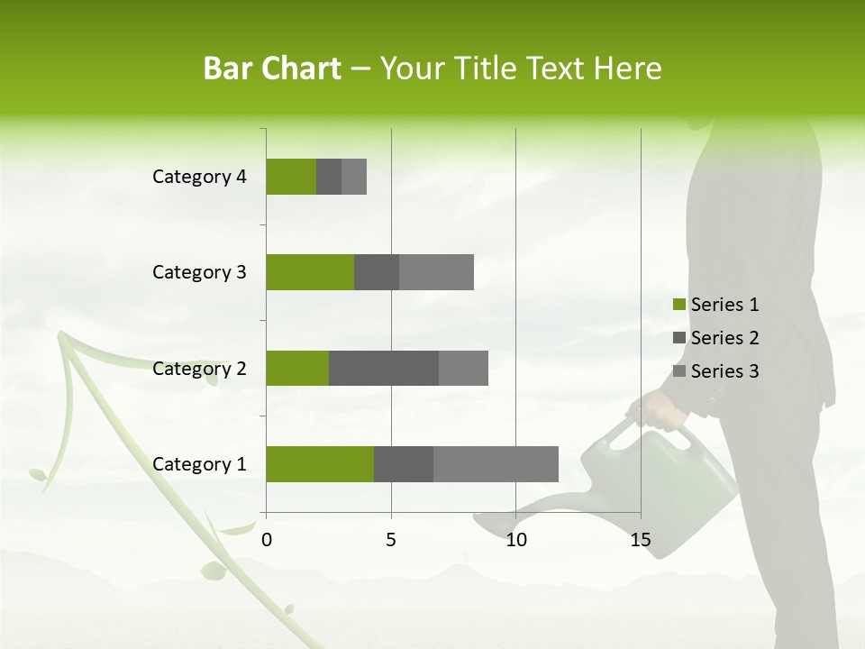 Green Graph Tree PowerPoint Template