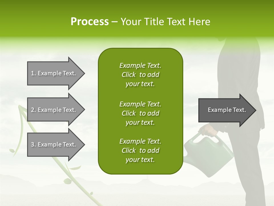 Green Graph Tree PowerPoint Template