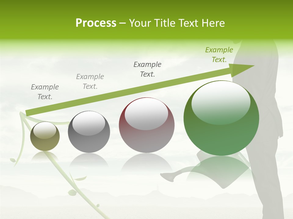 Green Graph Tree PowerPoint Template
