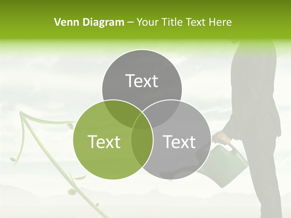 Green Graph Tree PowerPoint Template
