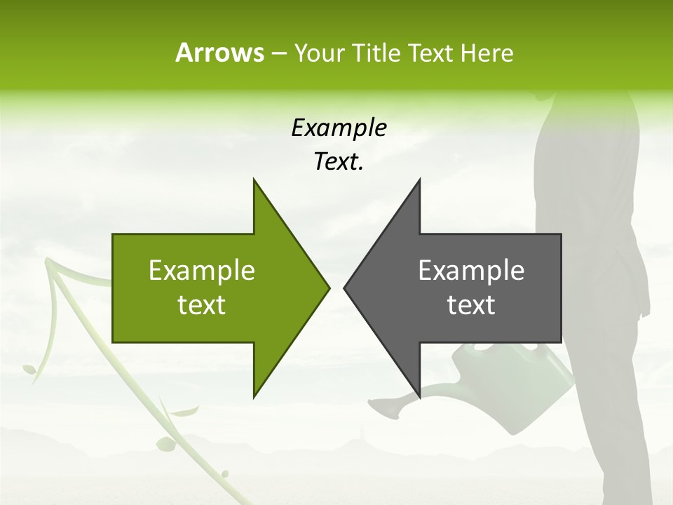 Green Graph Tree PowerPoint Template