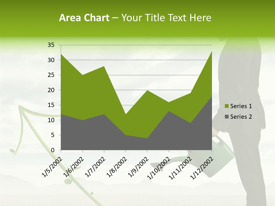 Green Graph Tree PowerPoint Template