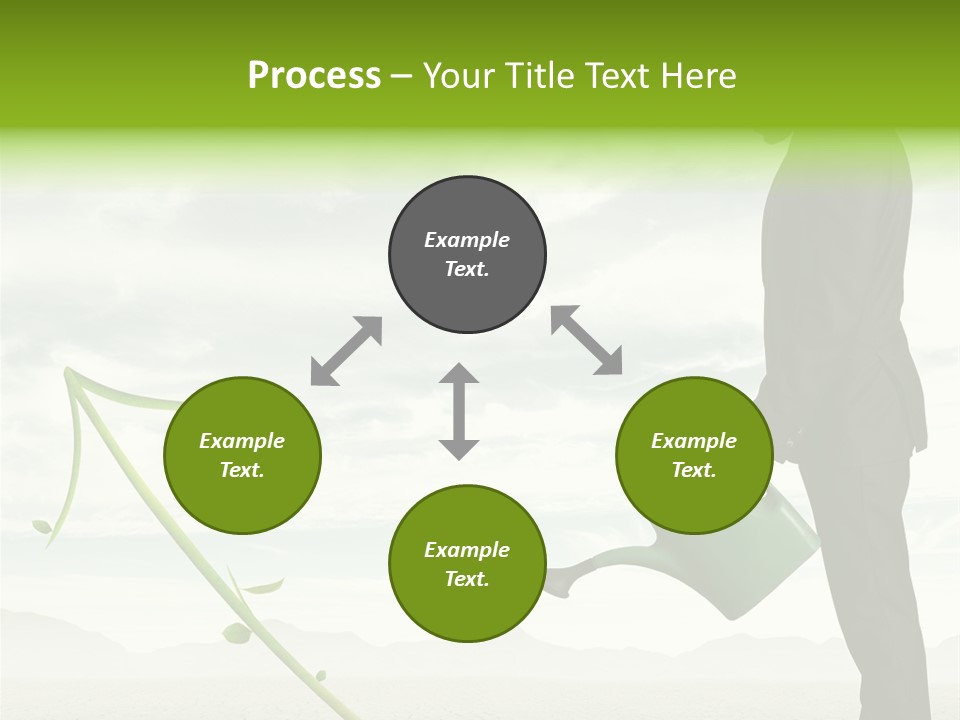 Green Graph Tree PowerPoint Template