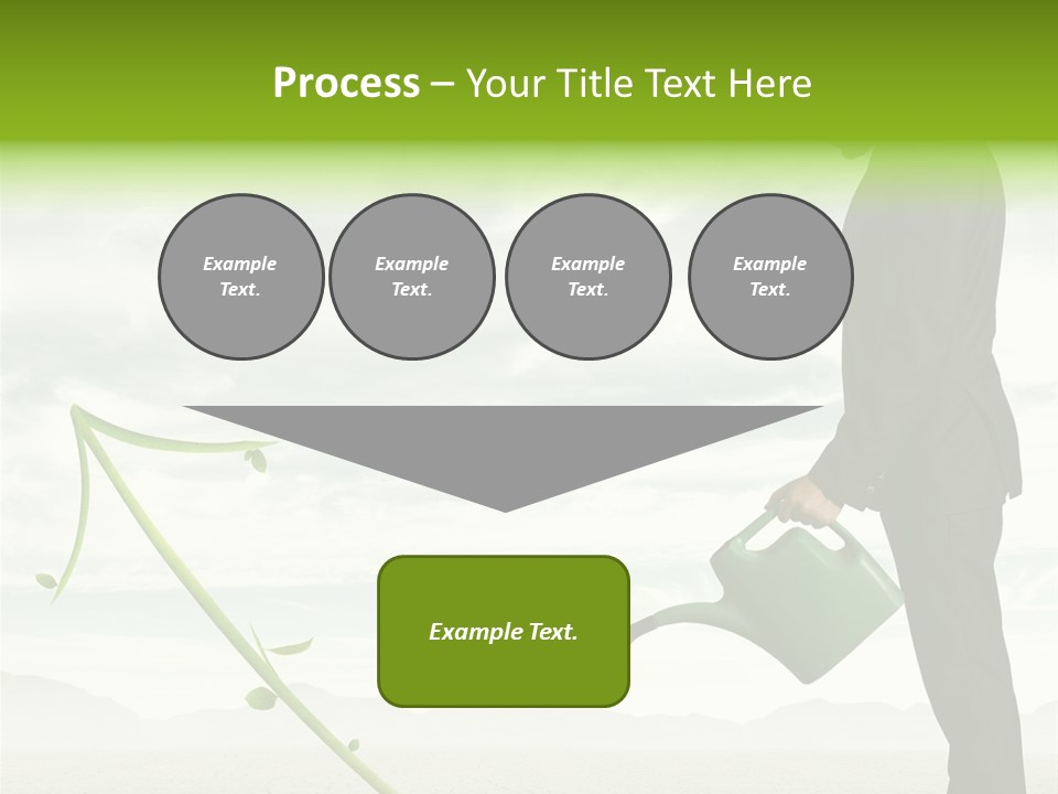 Green Graph Tree PowerPoint Template