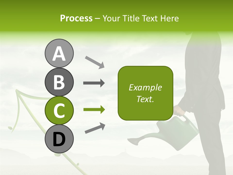 Green Graph Tree PowerPoint Template