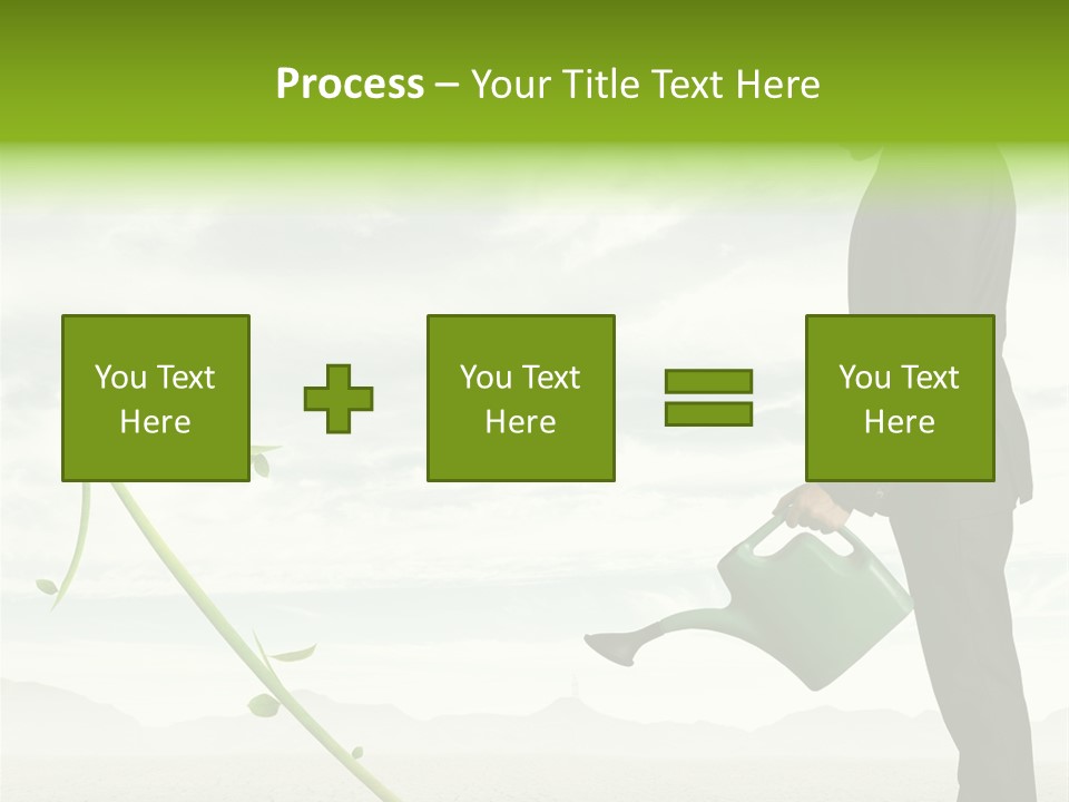 Green Graph Tree PowerPoint Template