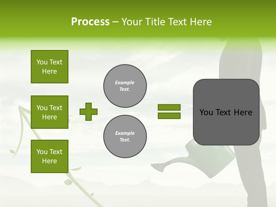 Green Graph Tree PowerPoint Template