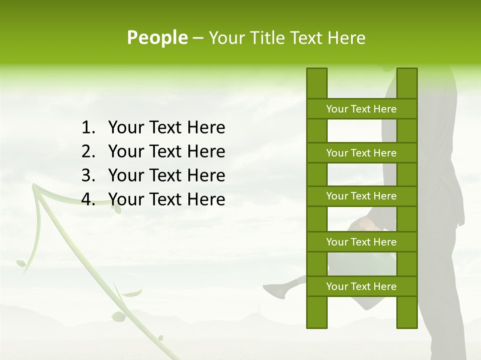 Green Graph Tree PowerPoint Template